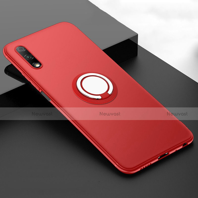 Ultra-thin Silicone Gel Soft Case Cover with Magnetic Finger Ring Stand A02 for Huawei Honor 9X