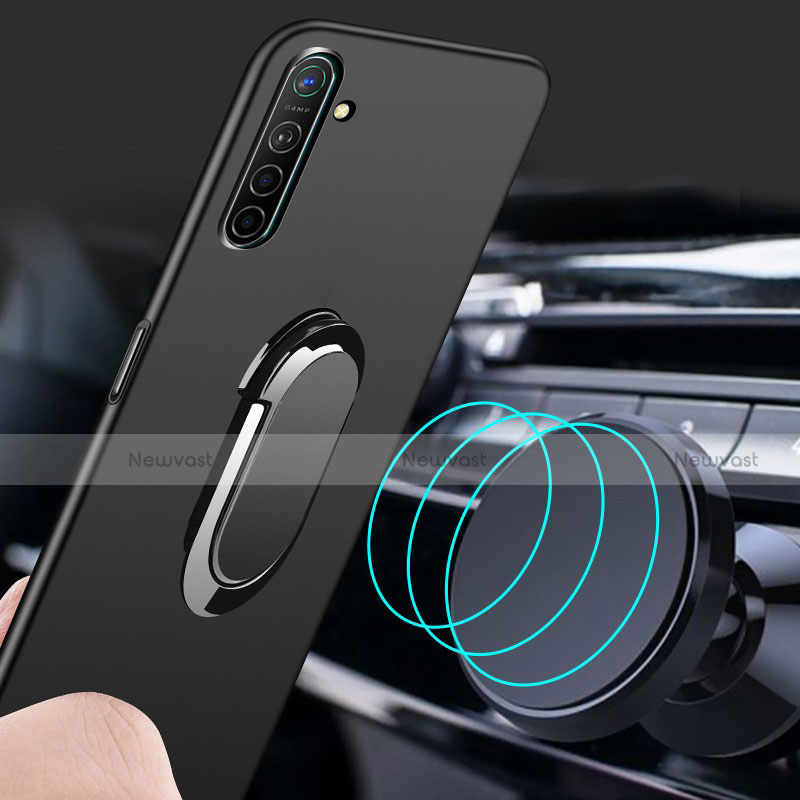 Ultra-thin Silicone Gel Soft Case Cover with Magnetic Finger Ring Stand A02 for Realme X2