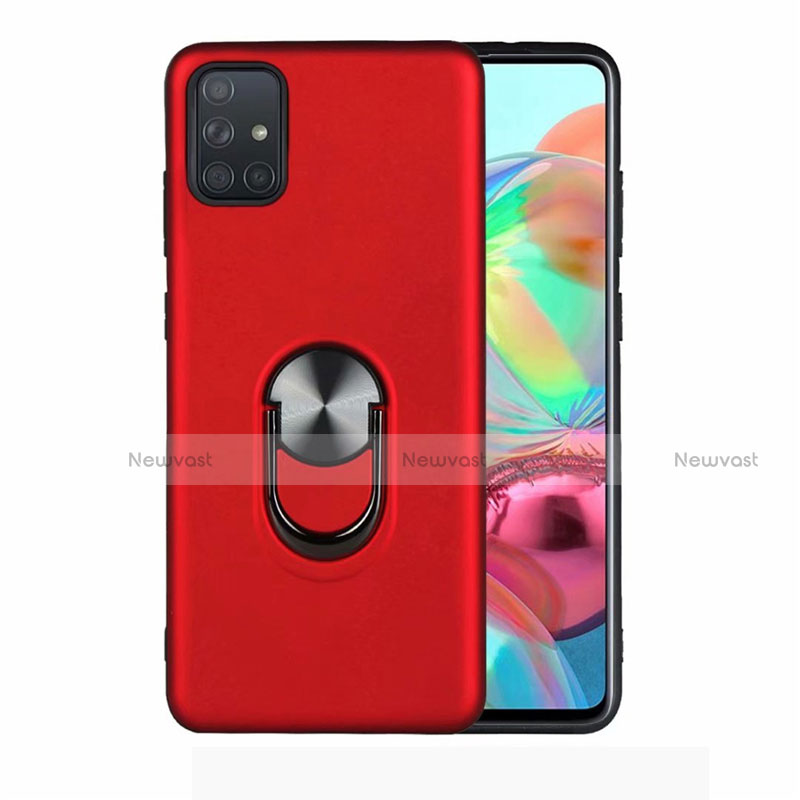 Ultra-thin Silicone Gel Soft Case Cover with Magnetic Finger Ring Stand A02 for Samsung Galaxy A51 5G