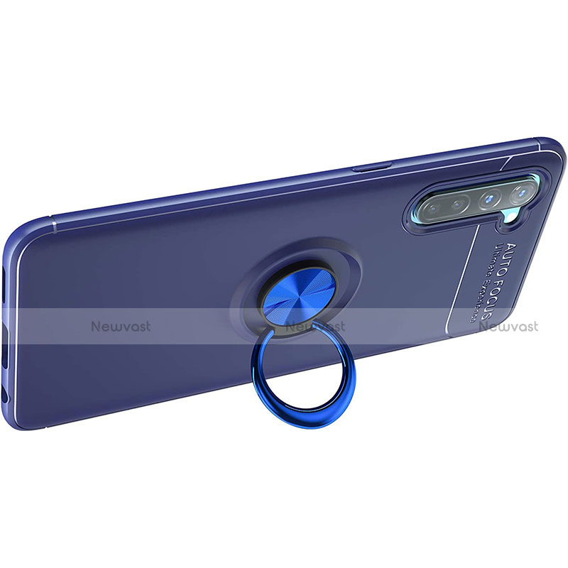 Ultra-thin Silicone Gel Soft Case Cover with Magnetic Finger Ring Stand A03 for Oppo Find X2 Lite