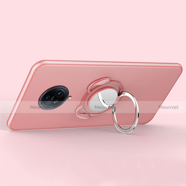 Ultra-thin Silicone Gel Soft Case Cover with Magnetic Finger Ring Stand A03 for Vivo Nex 3 5G
