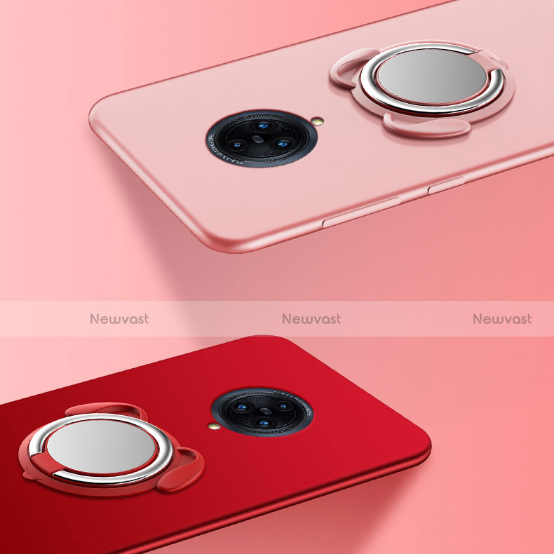Ultra-thin Silicone Gel Soft Case Cover with Magnetic Finger Ring Stand A03 for Vivo Nex 3 5G