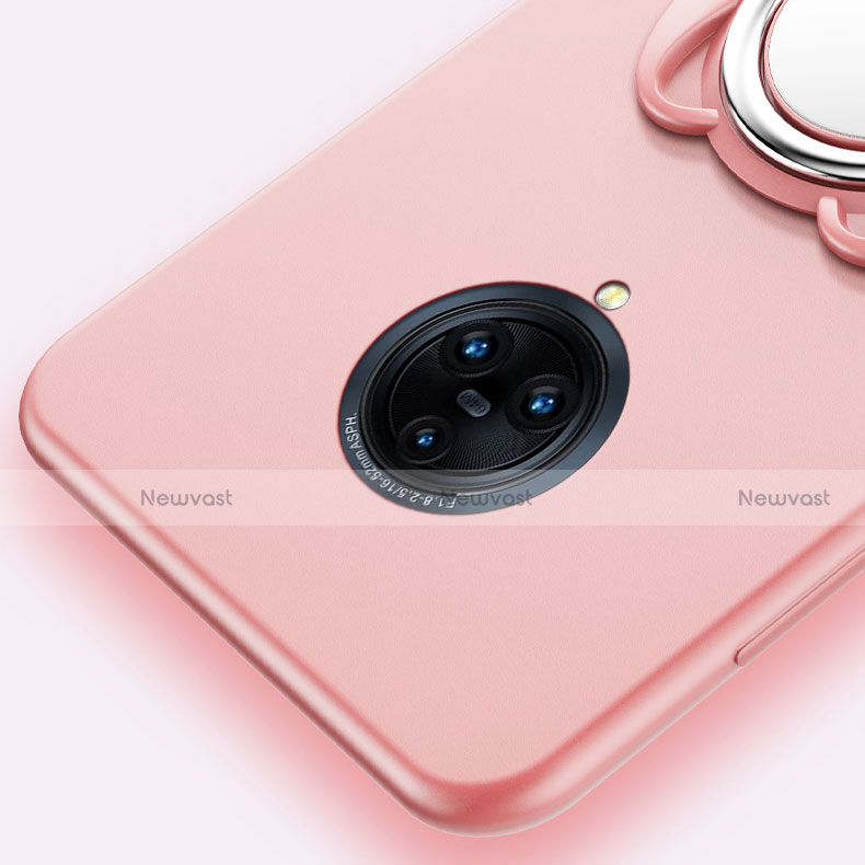 Ultra-thin Silicone Gel Soft Case Cover with Magnetic Finger Ring Stand A03 for Vivo Nex 3S
