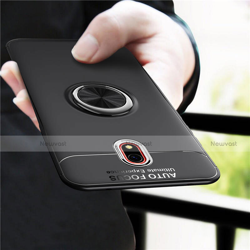 Ultra-thin Silicone Gel Soft Case Cover with Magnetic Finger Ring Stand A04 for Xiaomi Redmi 8A