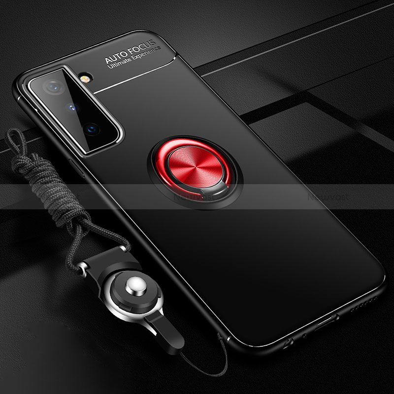 Ultra-thin Silicone Gel Soft Case Cover with Magnetic Finger Ring Stand A05 for Samsung Galaxy S22 Plus 5G