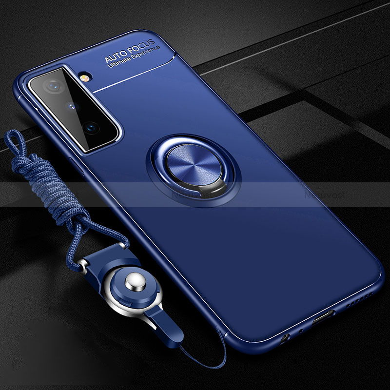 Ultra-thin Silicone Gel Soft Case Cover with Magnetic Finger Ring Stand A05 for Samsung Galaxy S22 Plus 5G