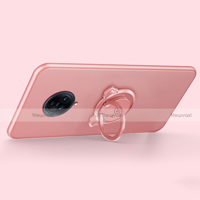 Ultra-thin Silicone Gel Soft Case Cover with Magnetic Finger Ring Stand A05 for Vivo Nex 3 5G