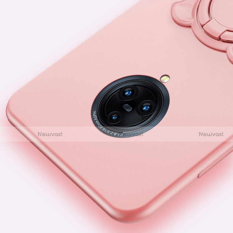 Ultra-thin Silicone Gel Soft Case Cover with Magnetic Finger Ring Stand A05 for Vivo Nex 3