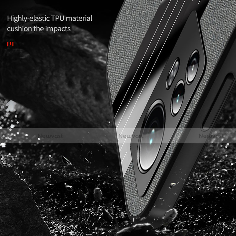 Ultra-thin Silicone Gel Soft Case Cover with Magnetic Finger Ring Stand A08 for Xiaomi Mi 12 5G