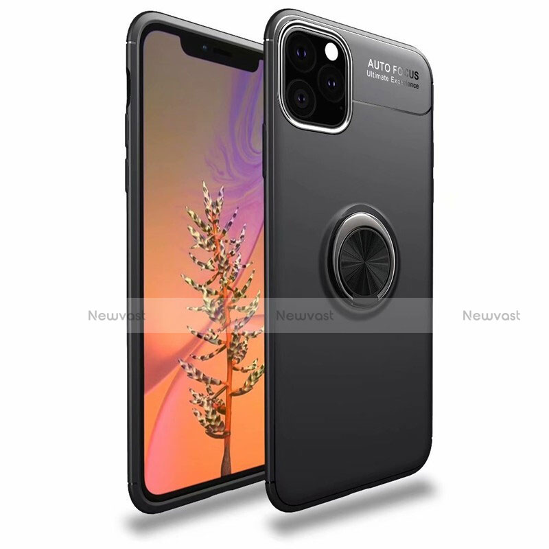 Ultra-thin Silicone Gel Soft Case Cover with Magnetic Finger Ring Stand for Apple iPhone 11 Pro Max