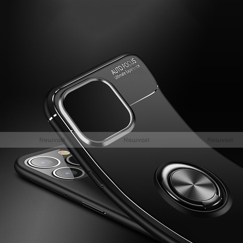 Ultra-thin Silicone Gel Soft Case Cover with Magnetic Finger Ring Stand for Apple iPhone 13 Pro Max