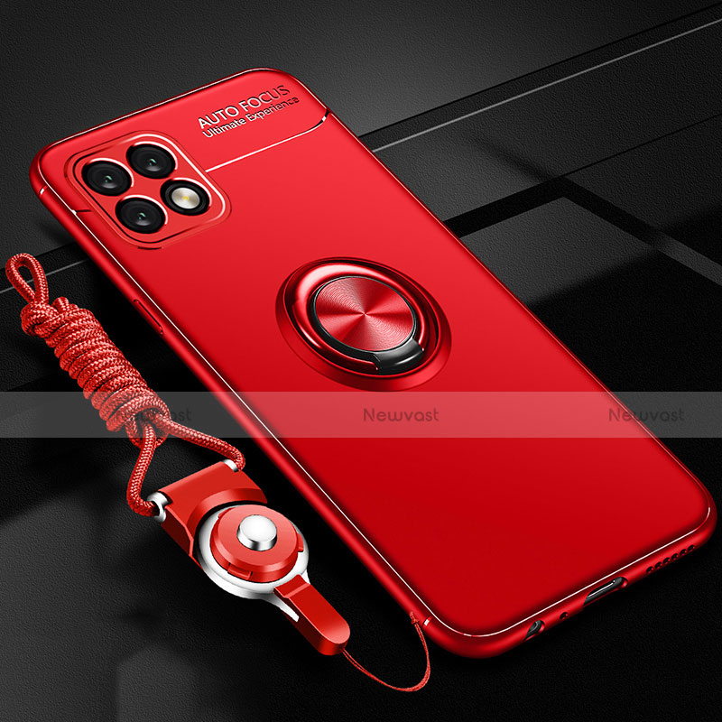 Ultra-thin Silicone Gel Soft Case Cover with Magnetic Finger Ring Stand for Huawei Enjoy 20 5G