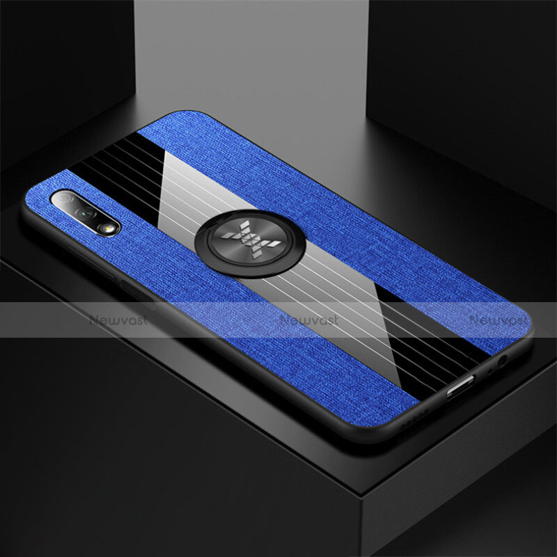 Ultra-thin Silicone Gel Soft Case Cover with Magnetic Finger Ring Stand for Huawei Honor 9X