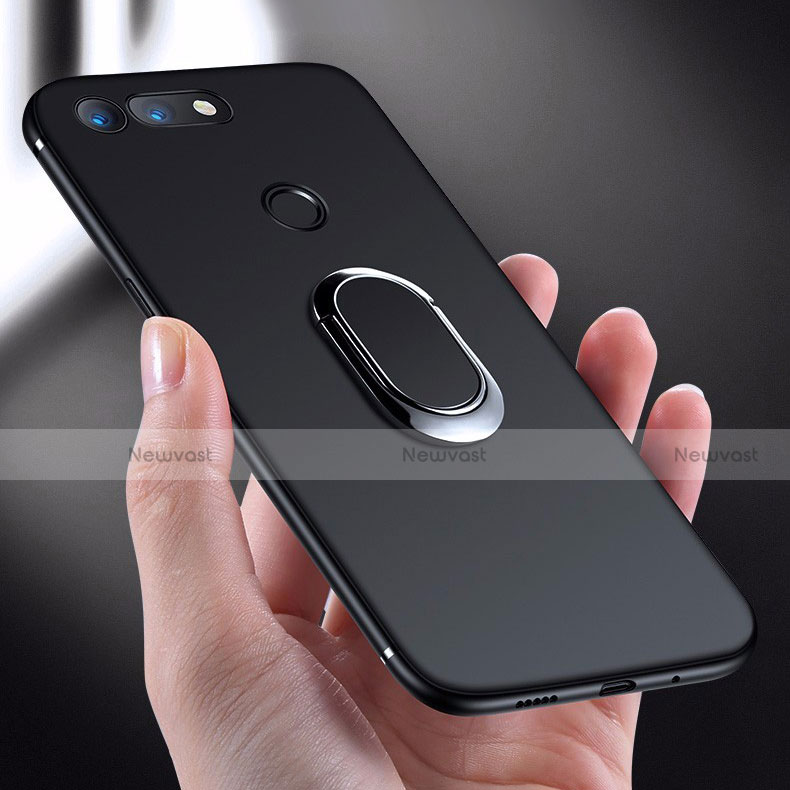 Ultra-thin Silicone Gel Soft Case Cover with Magnetic Finger Ring Stand for Huawei Honor View 20