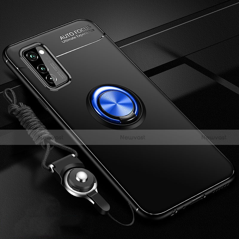Ultra-thin Silicone Gel Soft Case Cover with Magnetic Finger Ring Stand for Huawei Honor View 30 5G