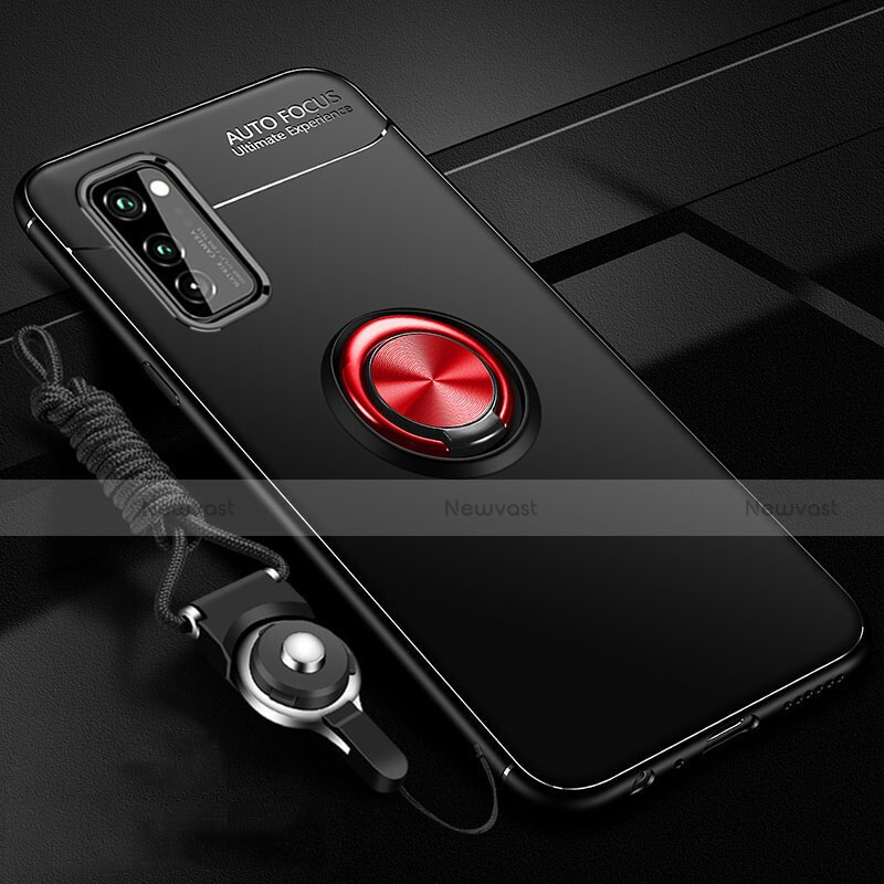 Ultra-thin Silicone Gel Soft Case Cover with Magnetic Finger Ring Stand for Huawei Honor View 30 Pro 5G