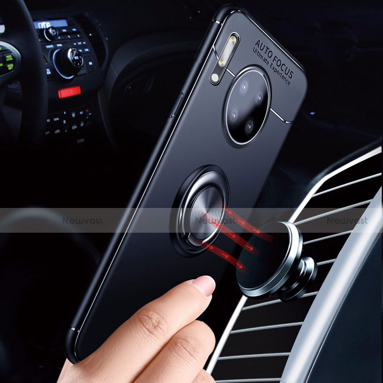 Ultra-thin Silicone Gel Soft Case Cover with Magnetic Finger Ring Stand for Huawei Mate 30 5G