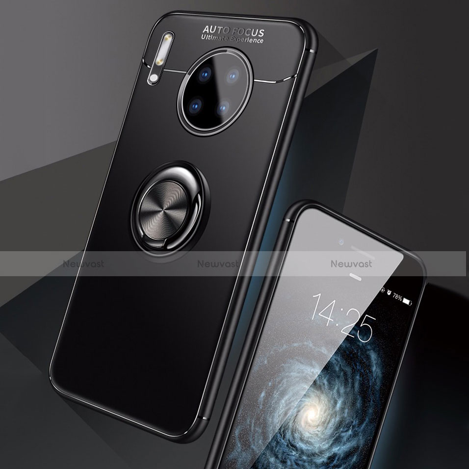 Ultra-thin Silicone Gel Soft Case Cover with Magnetic Finger Ring Stand for Huawei Mate 30 Pro