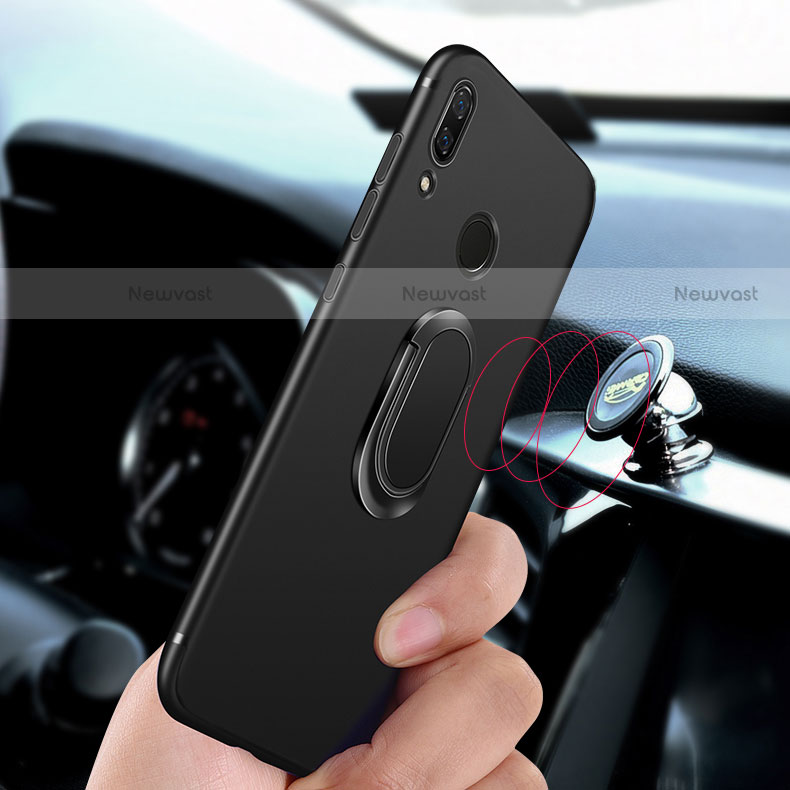 Ultra-thin Silicone Gel Soft Case Cover with Magnetic Finger Ring Stand for Huawei Nova 3i