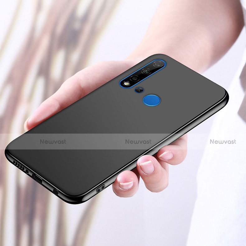 Ultra-thin Silicone Gel Soft Case Cover with Magnetic Finger Ring Stand for Huawei P20 Lite (2019)