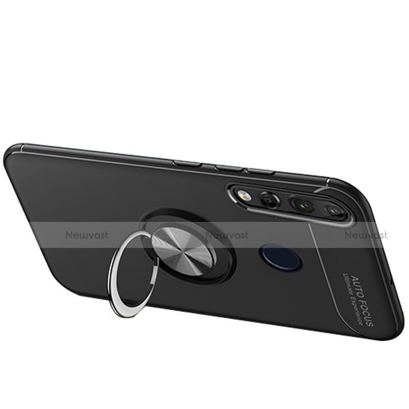 Ultra-thin Silicone Gel Soft Case Cover with Magnetic Finger Ring Stand for Huawei P30 Lite