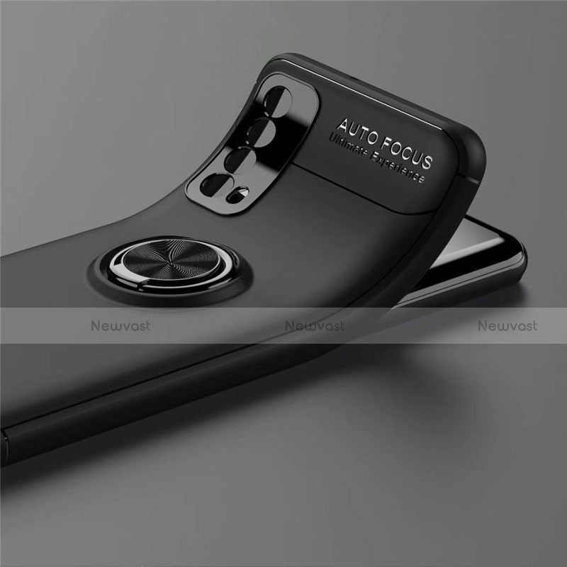 Ultra-thin Silicone Gel Soft Case Cover with Magnetic Finger Ring Stand for Huawei Y7a