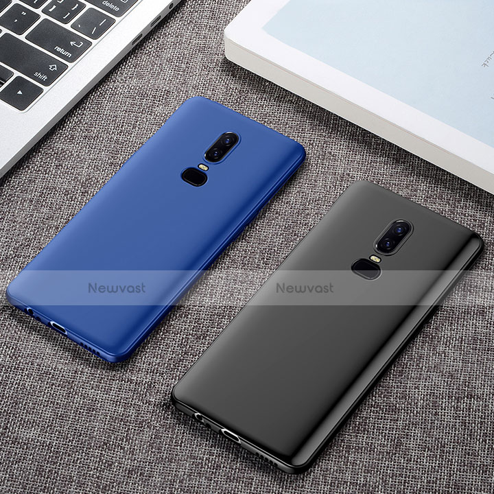 Ultra-thin Silicone Gel Soft Case Cover with Magnetic Finger Ring Stand for OnePlus 6T