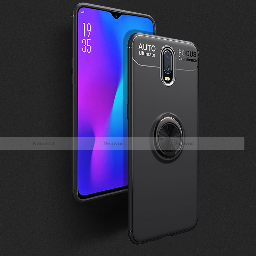 Ultra-thin Silicone Gel Soft Case Cover with Magnetic Finger Ring Stand for OnePlus 7