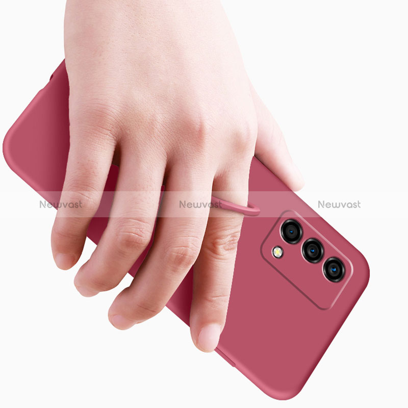 Ultra-thin Silicone Gel Soft Case Cover with Magnetic Finger Ring Stand for Oppo K9 5G
