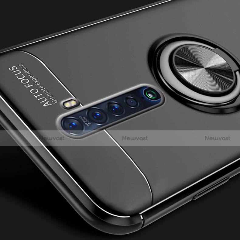Ultra-thin Silicone Gel Soft Case Cover with Magnetic Finger Ring Stand for Oppo Reno2