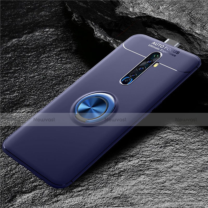 Ultra-thin Silicone Gel Soft Case Cover with Magnetic Finger Ring Stand for Oppo Reno2 Z