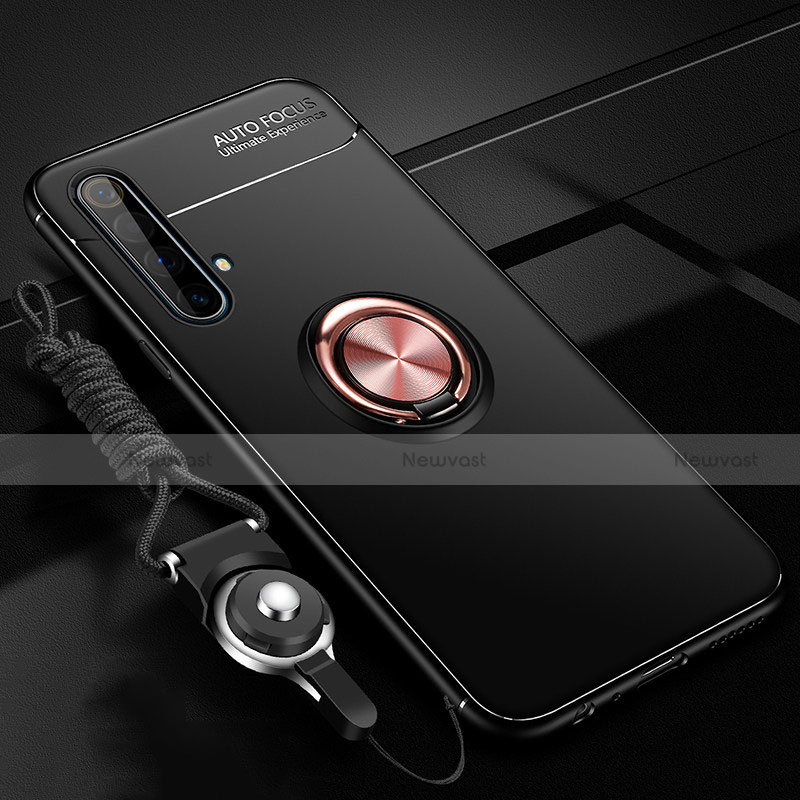 Ultra-thin Silicone Gel Soft Case Cover with Magnetic Finger Ring Stand for Realme X50 5G