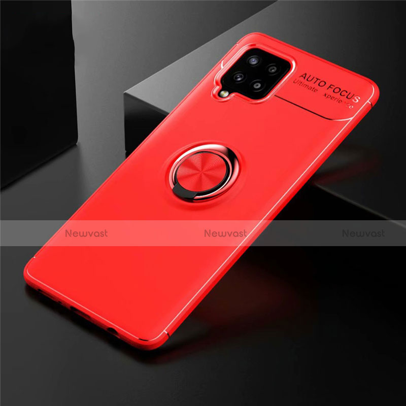 Ultra-thin Silicone Gel Soft Case Cover with Magnetic Finger Ring Stand for Samsung Galaxy A42 5G