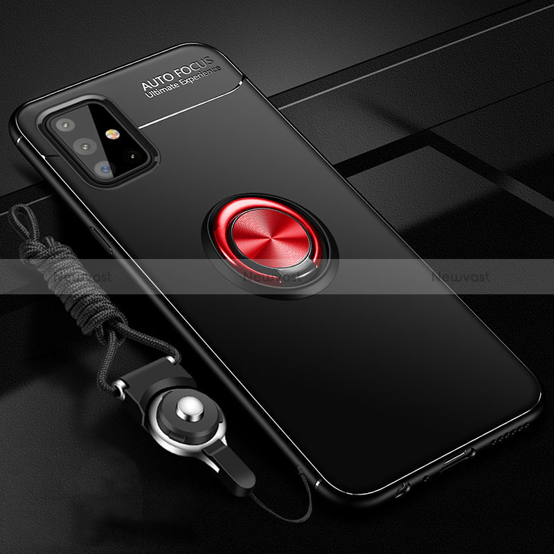 Ultra-thin Silicone Gel Soft Case Cover with Magnetic Finger Ring Stand for Samsung Galaxy M40S