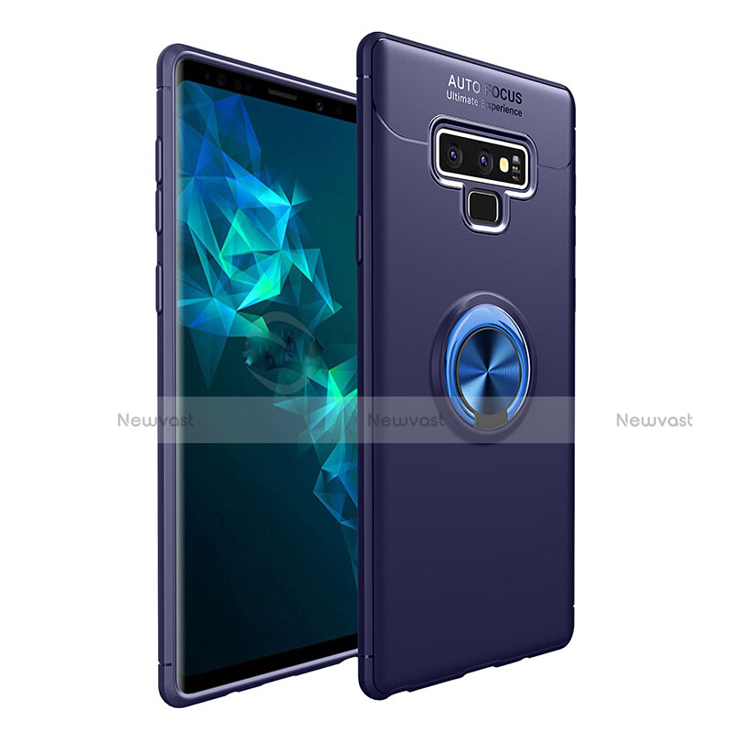 Ultra-thin Silicone Gel Soft Case Cover with Magnetic Finger Ring Stand for Samsung Galaxy Note 9
