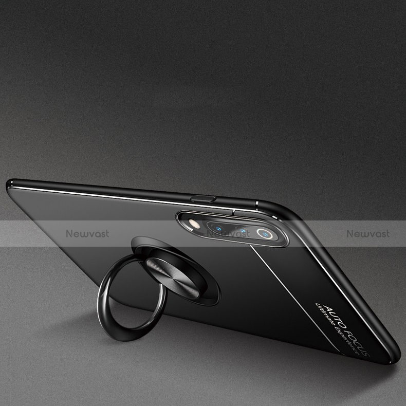 Ultra-thin Silicone Gel Soft Case Cover with Magnetic Finger Ring Stand for Xiaomi CC9e