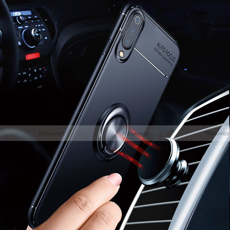 Ultra-thin Silicone Gel Soft Case Cover with Magnetic Finger Ring Stand for Xiaomi CC9e