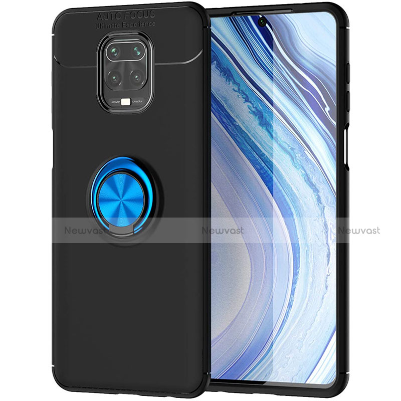 Ultra-thin Silicone Gel Soft Case Cover with Magnetic Finger Ring Stand for Xiaomi Poco M2 Pro