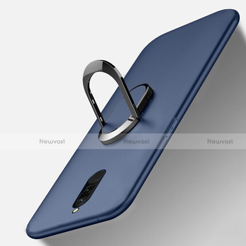 Ultra-thin Silicone Gel Soft Case Cover with Magnetic Finger Ring Stand for Xiaomi Redmi 8