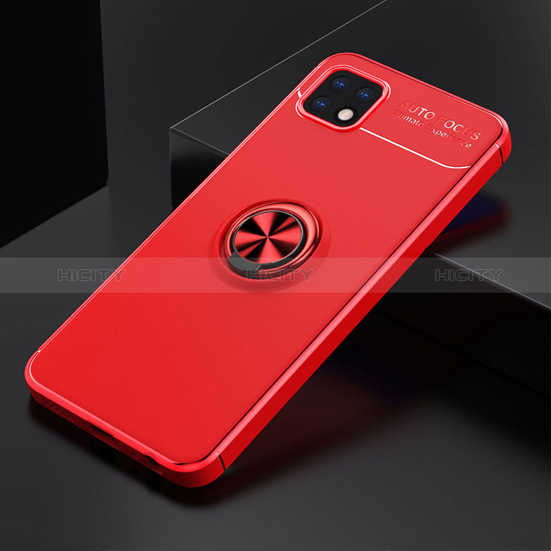 Ultra-thin Silicone Gel Soft Case Cover with Magnetic Finger Ring Stand JM2 for Samsung Galaxy F42 5G