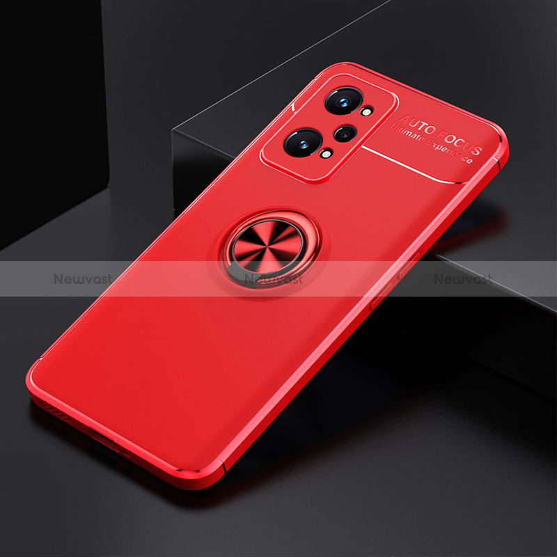 Ultra-thin Silicone Gel Soft Case Cover with Magnetic Finger Ring Stand SD1 for Realme GT Neo 3T 5G