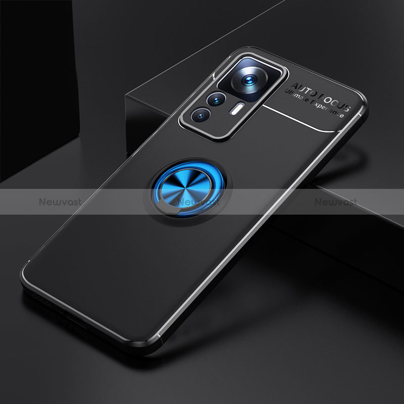 Ultra-thin Silicone Gel Soft Case Cover with Magnetic Finger Ring Stand SD1 for Xiaomi Mi 12T Pro 5G