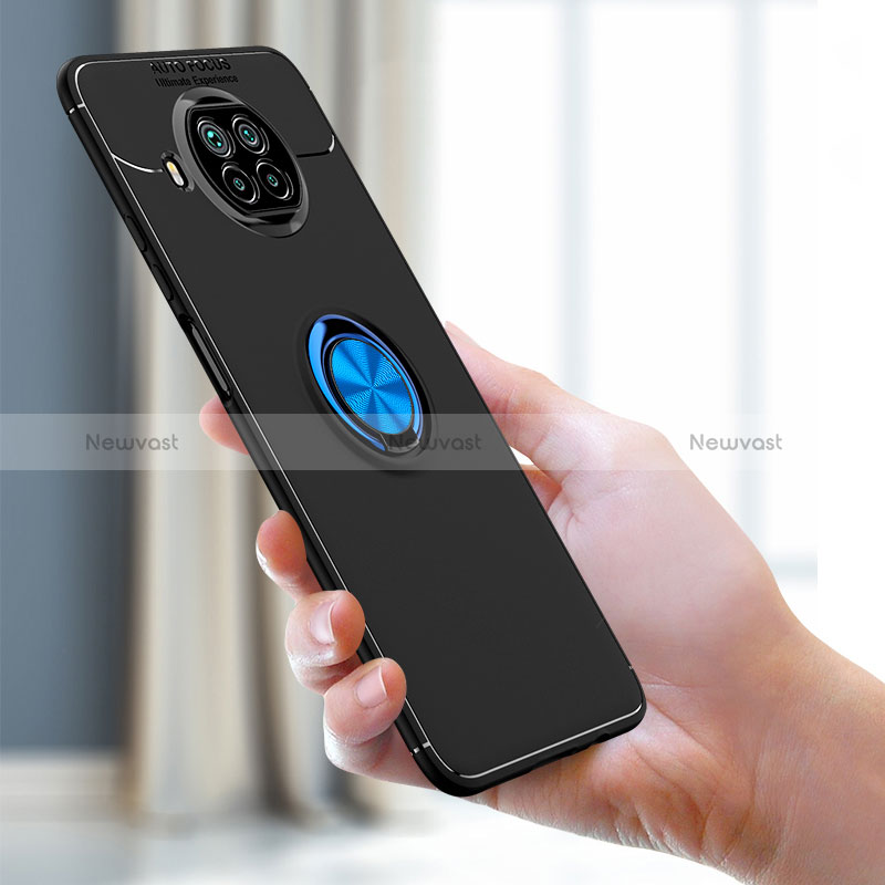 Ultra-thin Silicone Gel Soft Case Cover with Magnetic Finger Ring Stand SD2 for Xiaomi Mi 10i 5G