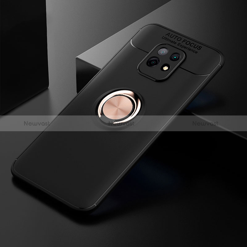 Ultra-thin Silicone Gel Soft Case Cover with Magnetic Finger Ring Stand SD2 for Xiaomi Redmi 10X 5G