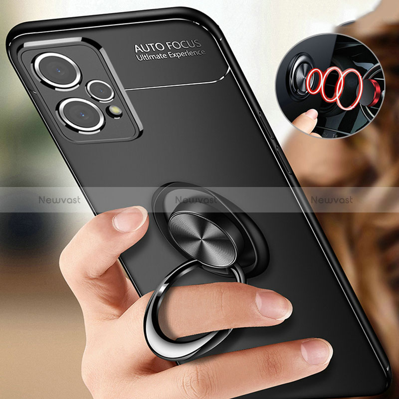 Ultra-thin Silicone Gel Soft Case Cover with Magnetic Finger Ring Stand SD3 for Realme 9 5G