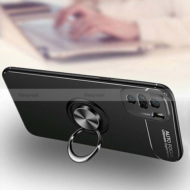 Ultra-thin Silicone Gel Soft Case Cover with Magnetic Finger Ring Stand SD3 for Xiaomi Mi 11X Pro 5G