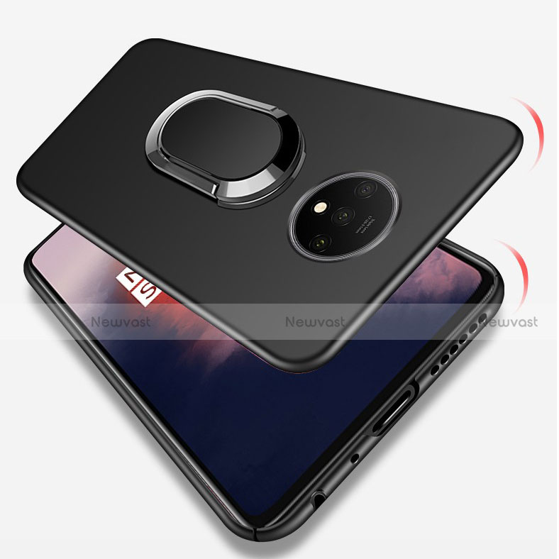Ultra-thin Silicone Gel Soft Case Cover with Magnetic Finger Ring Stand T01 for OnePlus 7T