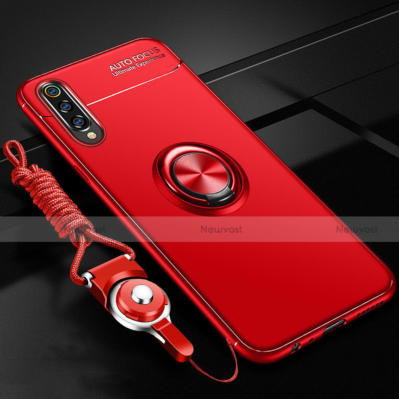 Ultra-thin Silicone Gel Soft Case Cover with Magnetic Finger Ring Stand T01 for Samsung Galaxy A70S