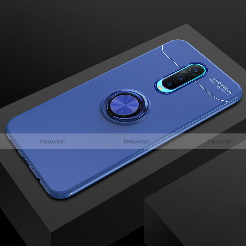 Ultra-thin Silicone Gel Soft Case Cover with Magnetic Finger Ring Stand T02 for Oppo R17 Pro