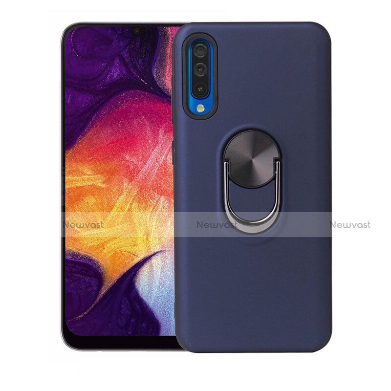 Ultra-thin Silicone Gel Soft Case Cover with Magnetic Finger Ring Stand T02 for Samsung Galaxy A70